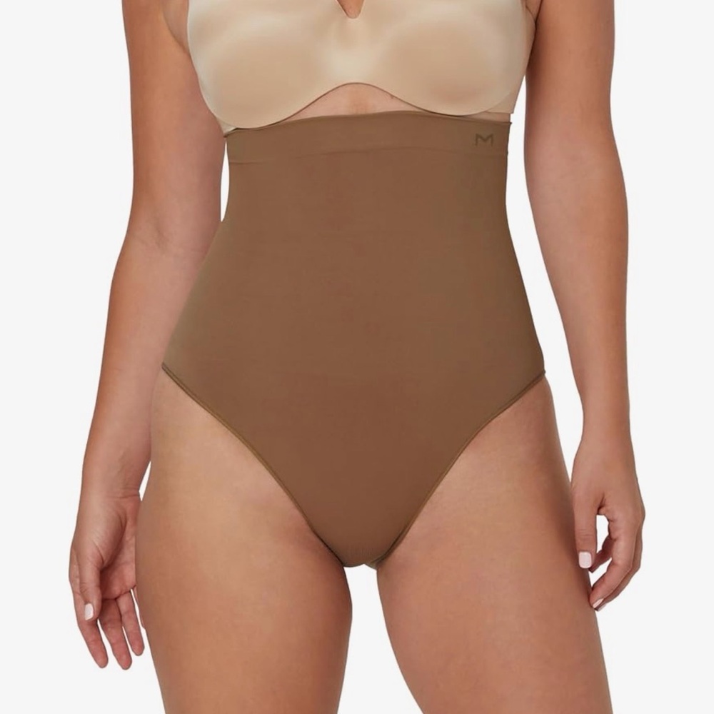 Maidenform Tummy Control Seamless High-Waist Brief Shapewear Cinnamon Size L